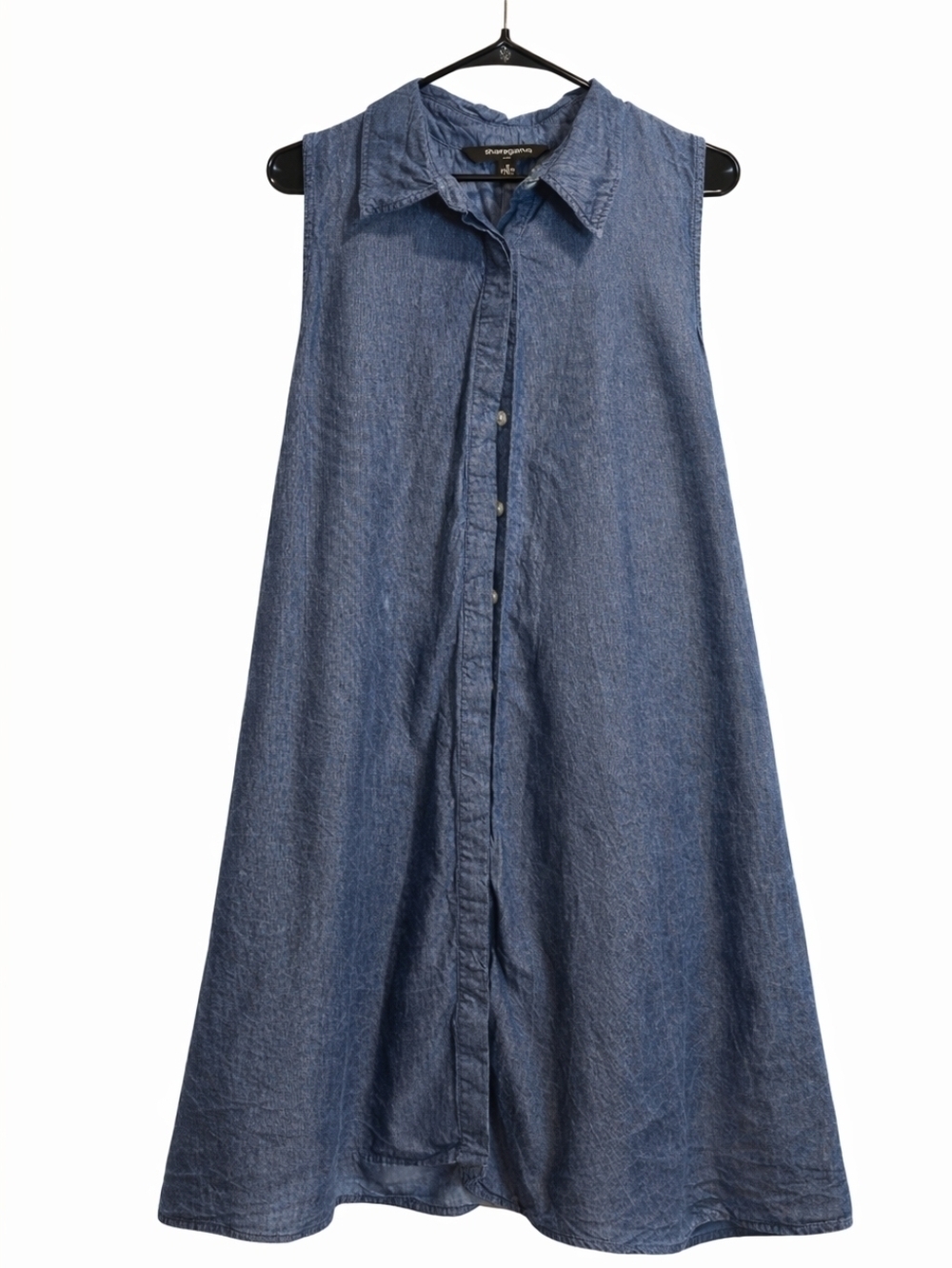 Sharagano Blue A-Line Midi Dress Size 16 Workwear Office Career Minimalist